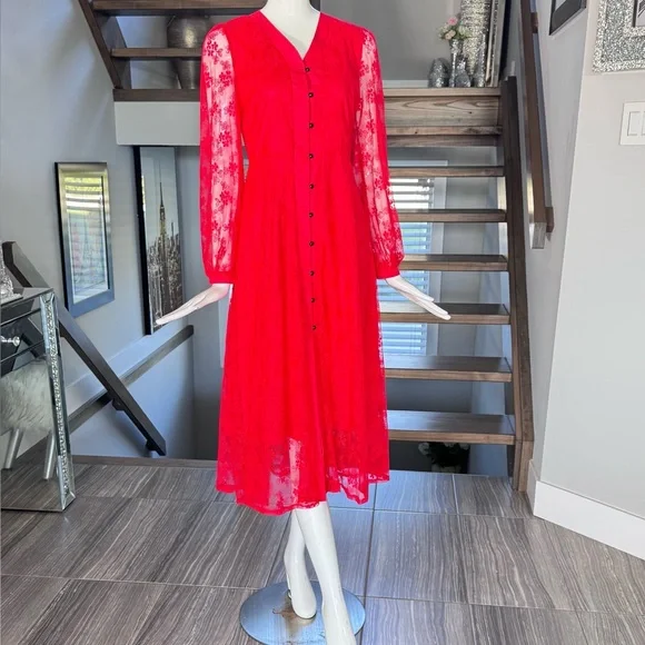 New π Lime Green Tiered Ruffled Dress - Picture 14 of 17